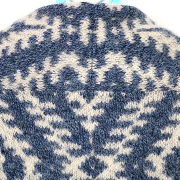 Pendleton‎ Cardigan Sweater Merino Lambs Wool Alpaca Blue M Medium - Picture 12 of 12